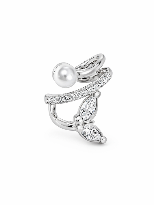 İnci Yaprak Ear Cuff
